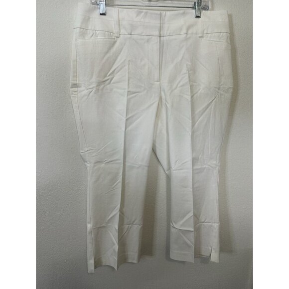 Lane Bryant The Four Season Mid Rise Capri White Pants Size 16 - Picture 1 of 10